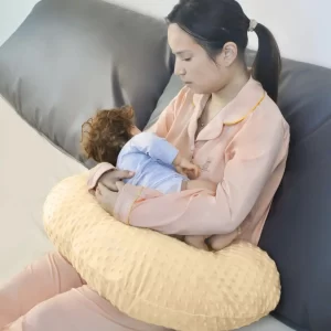 Nursing Pillow for Breastfeeding Mother Maternity Baby Boys and Girls Feeding Pillow with Breathable Comfortable Pillowcase