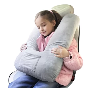Children's Car Travel Pillow Soft Comfortable Crystal Velvet Detachable Fabric Head Support Pillow for Kids on-the-Go